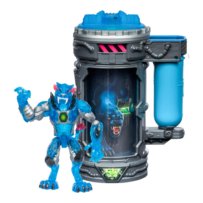 MrBeast Lab Mutators; Mutiere das ultimative Biest. Experimentiere und erschaffe die Stealth Panther-Actionfigur von MrBeast. 3 zum Sammeln, Iconic Panther, Stealth Panther