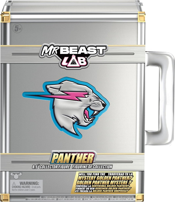 MrBeast Lab à collectionner, Apex Beast Panther, 15,8 cm, Très détaillée, Emballage de qualité, 13 points d’articulation, Mâchoire puissante, 2 à collectionner, Apex Beast Tiger et Apex Beast