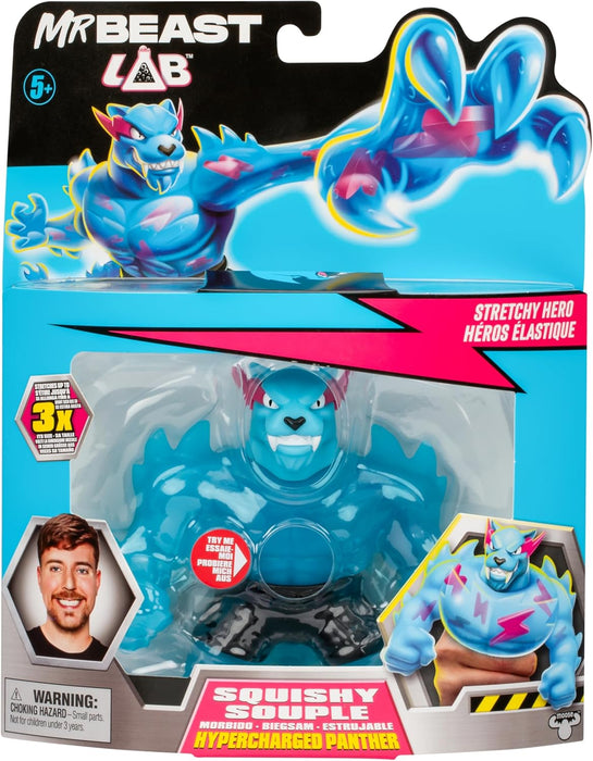 MrBeast Lab – dehnbarer Hypercharged Panther der Heroes of Goo Jit Zu; Drücke + dehne den Panther von MrBeast bis zu 3x in seiner Größe; Sammle alle 3 Figuren; Iconic, Hypercharged &