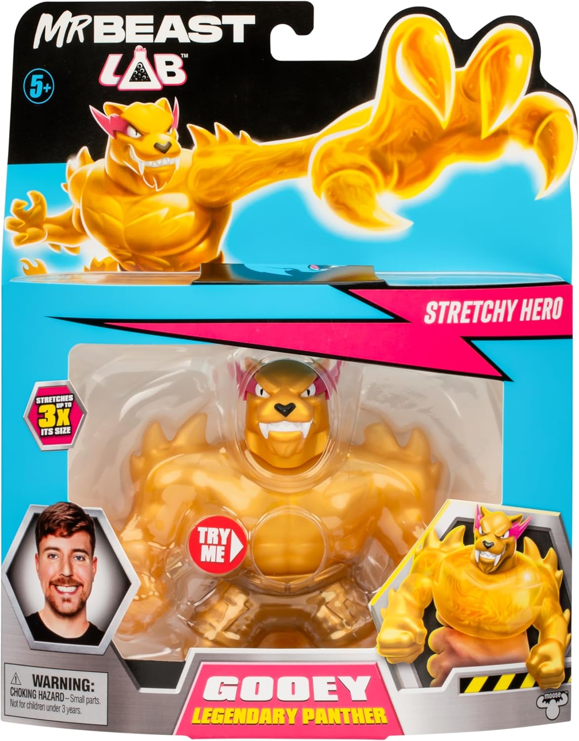 MrBeast Lab 24738 Dehnbare Figur der Heroes of GOO JIT Zu, biegsamer