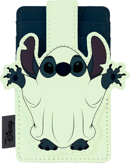 Loungefly Disney Stitch Ghost Custom Glow Cardholder, Multicolor, Cardholder