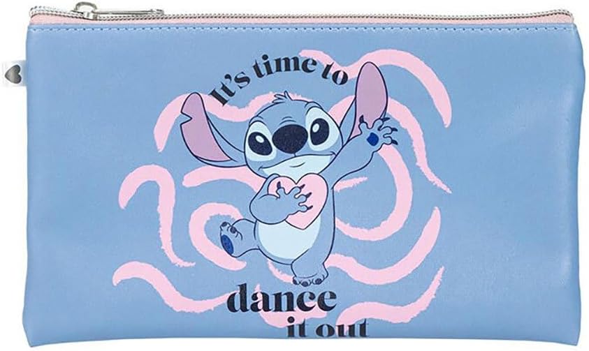 CERDÁ LIFE'S LITTLE MOMENTS -Stitch Beauty Set - Blue Colour - Complete Set - Includes Hairbrush, 2 Hair Pigtails and Case - Original Product