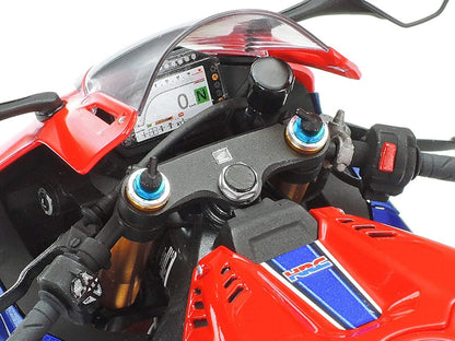 TAMIYA Juego de Tenedores (Escala 1:12, para Honda CBR 1000RR-R Fireb), réplica Fiel al Original, maqueta, construcción de plástico, Manualidades, Hobby, Pegar, ensamblar, sin barnizar (TAM12690