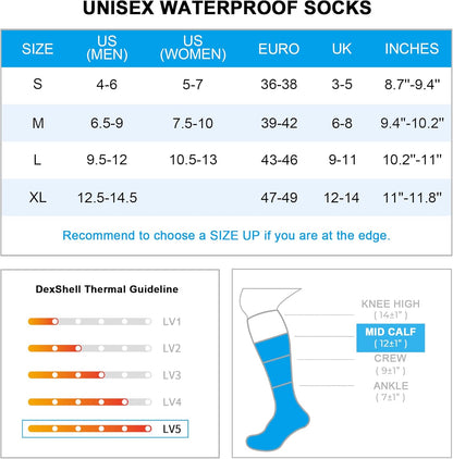 DexShell Mens Hytherm PRO Waterproof Breathable Merino Wool Thermal Outdoor Socks