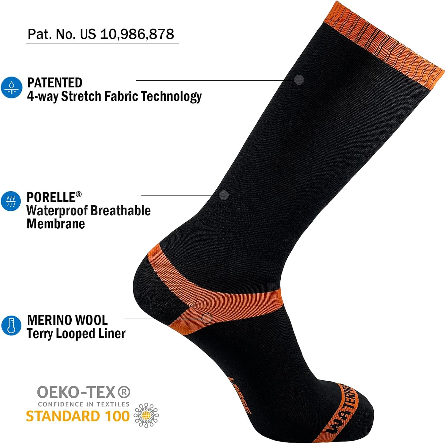 DexShell Mens Hytherm PRO Waterproof Breathable Merino Wool Thermal Outdoor Socks
