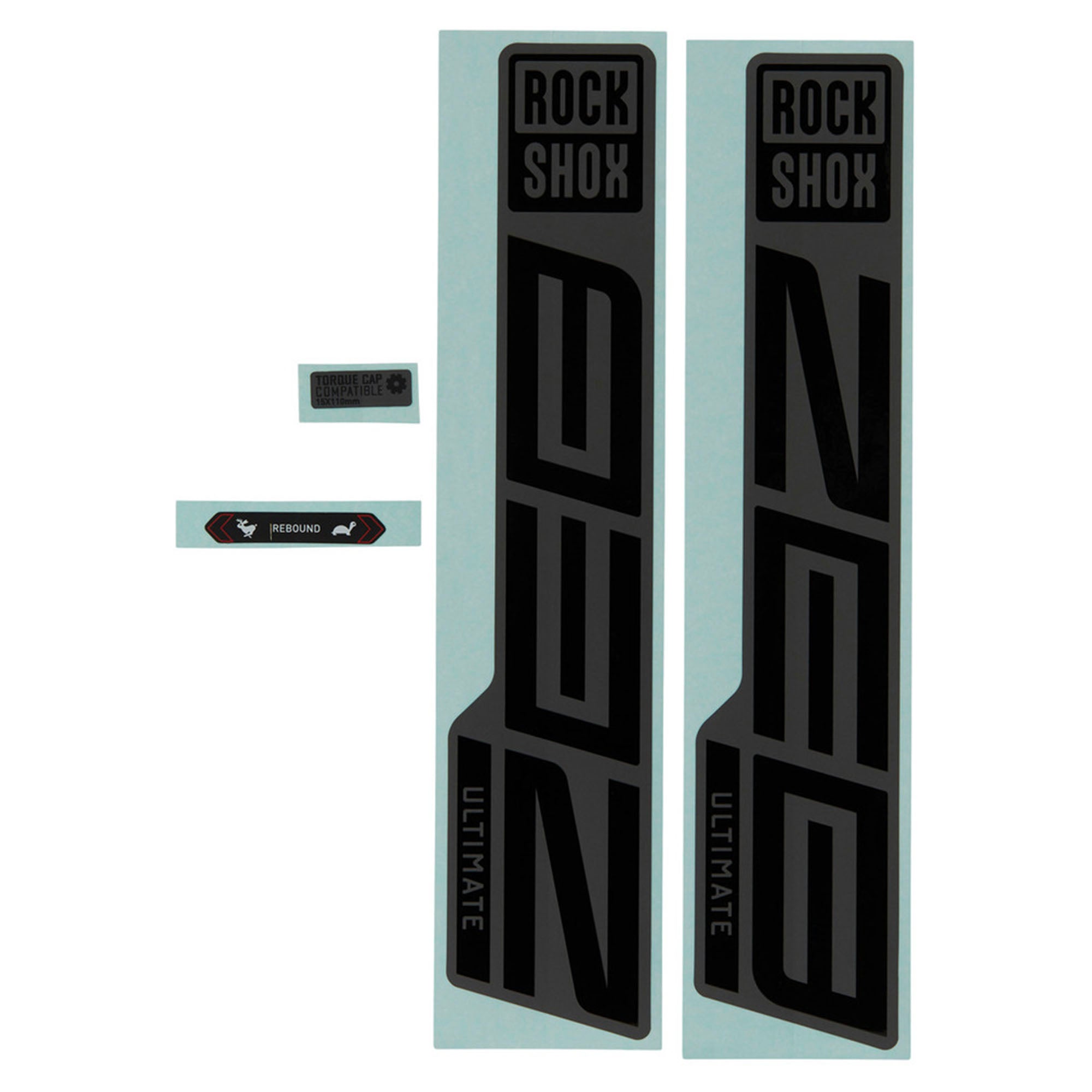 Rockshox Fork Decal Kit Zeb Ultimate 27/29 (2021) Gloss Black/Matte Grey