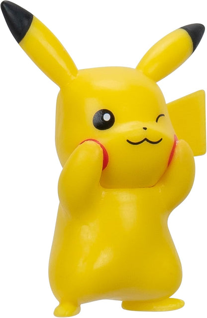 Pokémon Battle Figure 6 Pack - Features 2-Inch Battle Figures of Pikachu, Shuckle, Axew, Shinx, Eevee & Machop