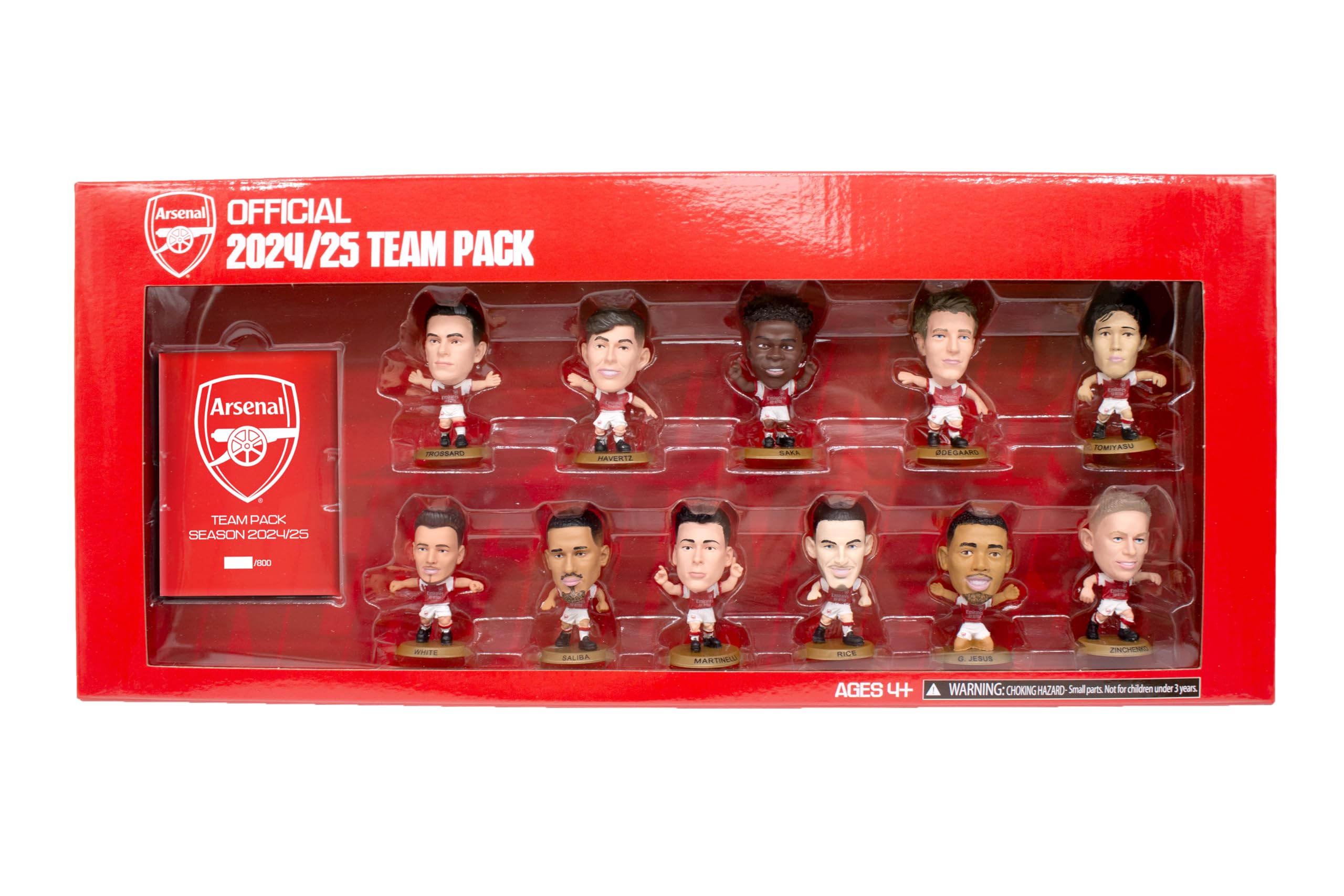 SoccerStarz - Arsenal Team Pack 11 Figure (2024/25 Version Classic Kit)