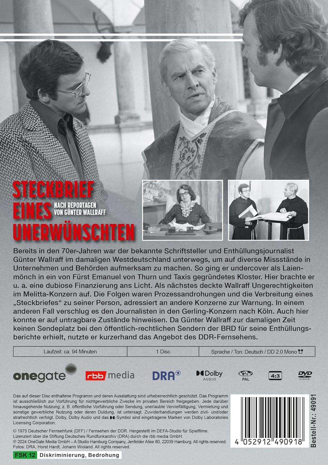 Steckbrief eines Unerwünschten - Nach Reportagen von Günter Wallraff (DDR TV-Archiv
