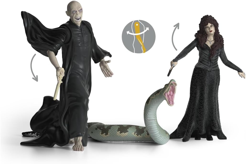 schleich 42684 Lord Voldemort, Nagini & Bellatrix Lestrange, from 6 years WIZARDING WORLD - Figurine, 21 x 16 x 18 cm
