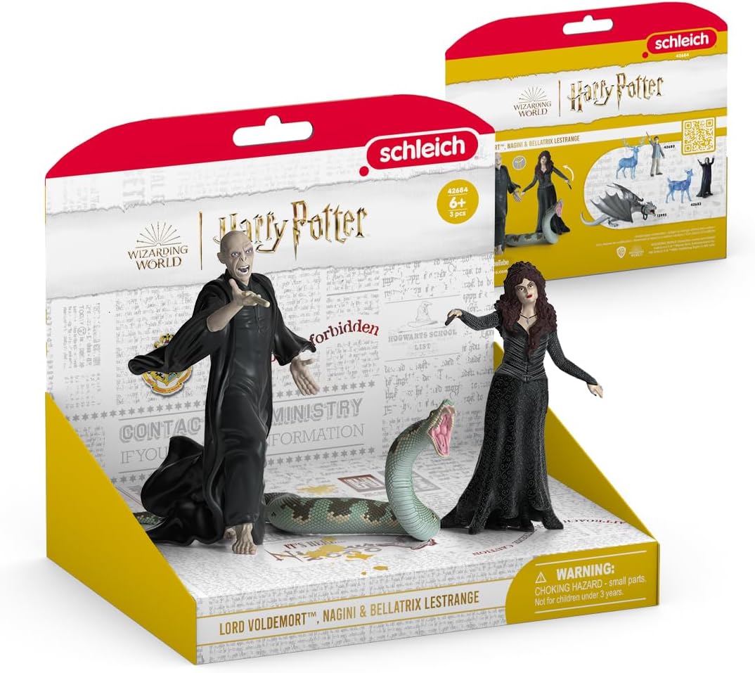 schleich 42684 Lord Voldemort, Nagini & Bellatrix Lestrange, from 6 years WIZARDING WORLD - Figurine, 21 x 16 x 18 cm