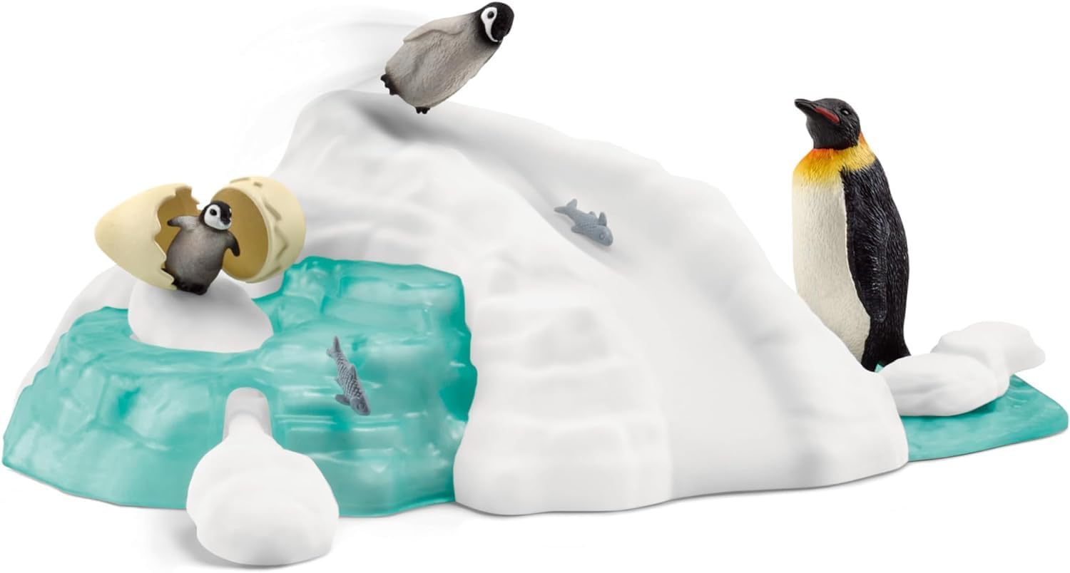 schleich 42661 Penguin Family Fun, from 3 years, WILD LIFE - Playset, 14 pieces