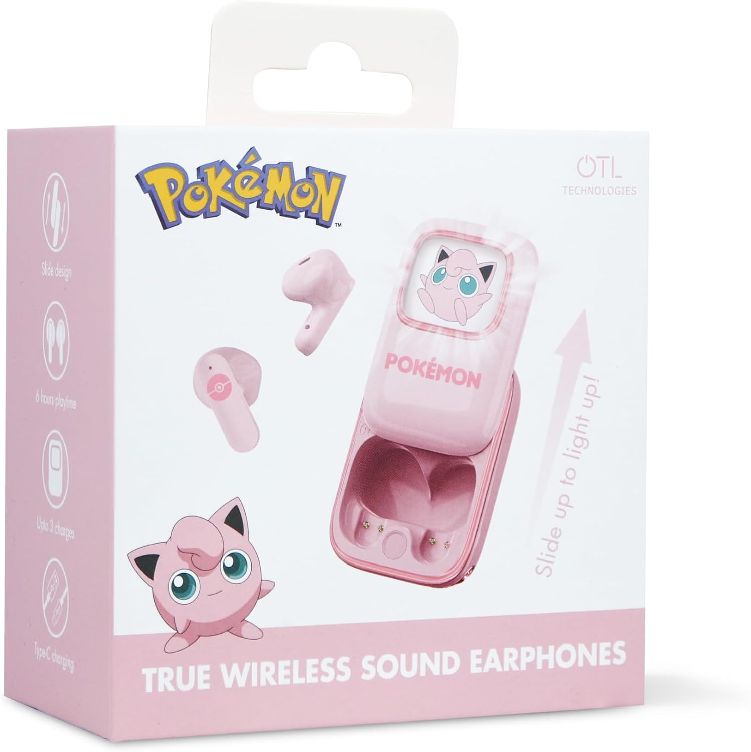 OTL Technologies Pokemon Jiggly Puff Slide TWS Earphones with Charging Case