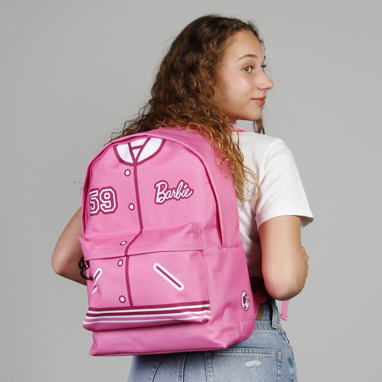 Barbie Varsity-Fan HS Rucksack 2.2, Rosa, 31 x 44 cm, Kapazität 24 L