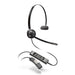 Poly – EncorePro 545 USB-A and USB-C USB headset (Plantronics)– Acoustic Hearing Protection - Hold & Call Answer buttons - Convertible wearing style