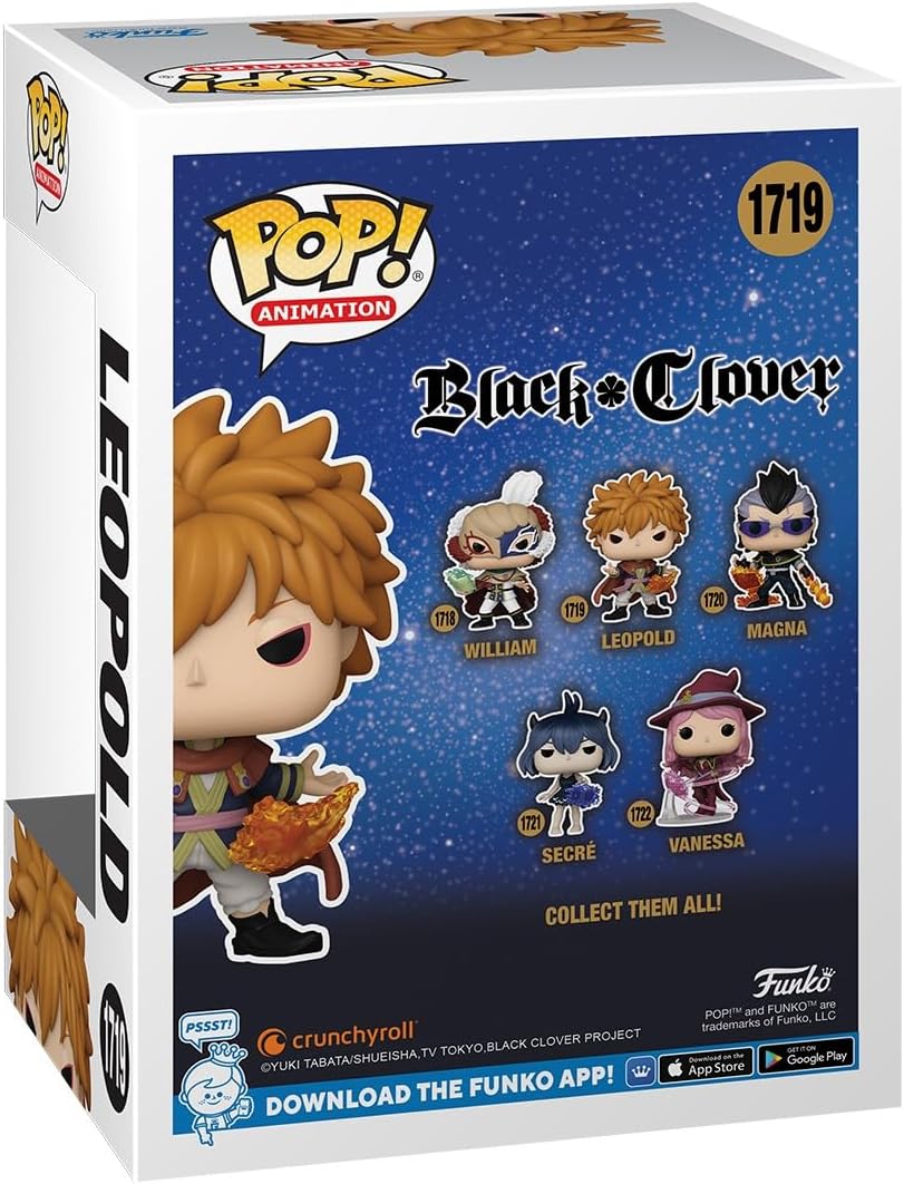 Funko Pop! Animation: Black Clover - Leopold Vermillion - Collectable Vinyl Figure - Gift Idea - Official Merchandise - Toys for Kids & Adults - Anime Fans - Model Figure for Collectors and Display