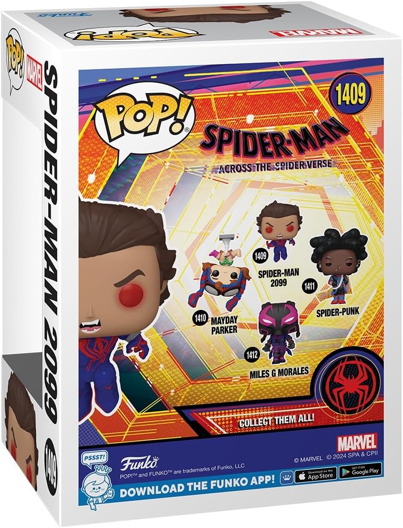 Funko Pop! Marvel: Spider-man Across the Spider-Verse - SM2099-2099 - Unmasked - Spiderman Into the Spiderverse 2 - Collectable Vinyl Figure - Gift Idea - Official Merchandise - Movies Fans