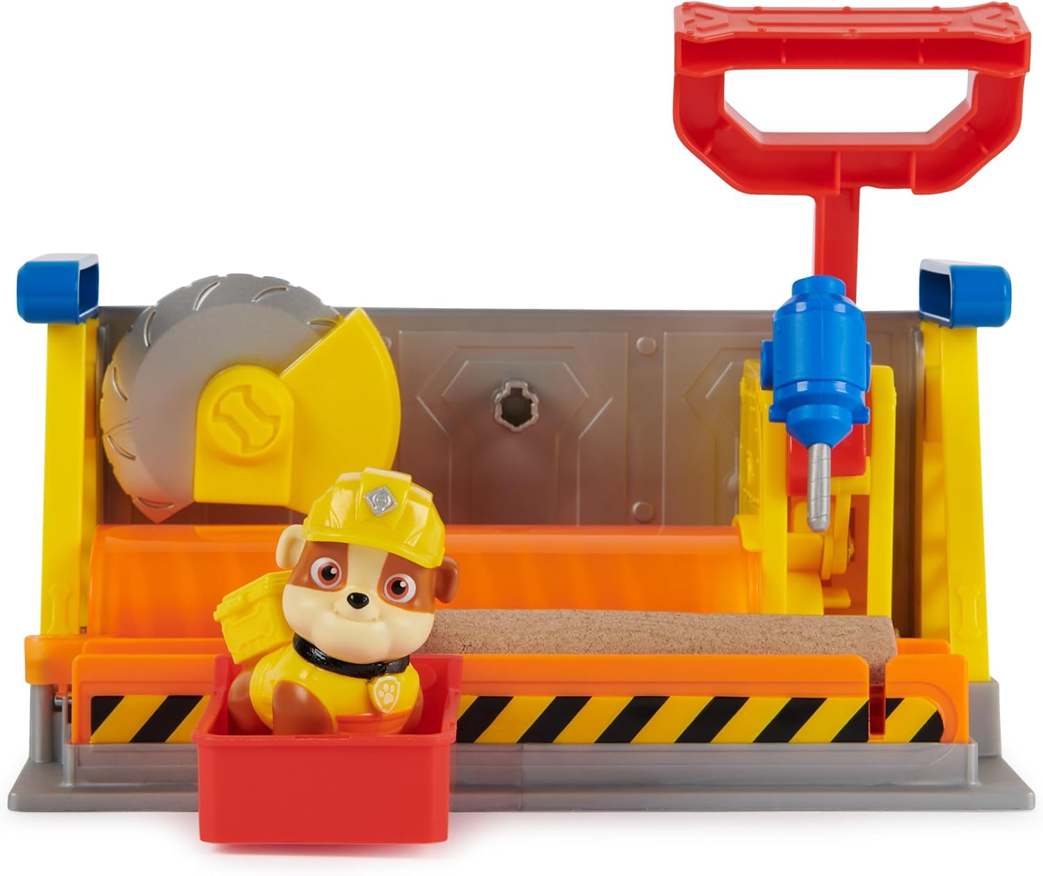 Rubble and Crew, Rubble’s Workshop Playset, Construction Toys with Kinetic Build-It Sand and Rubble Action Figure, Kids’ Toys for Boys and Girls Aged 3+