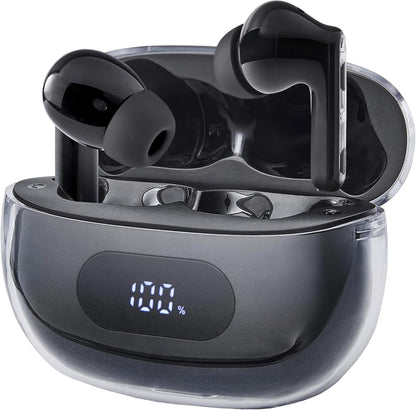 Intenso Buds Plus - Cuffie TWS True Wireless T310AE con cancellazione attiva del rumore, ENC, Bluetooth e fino a 25 ore di riproduzione musicale, colore: Nero