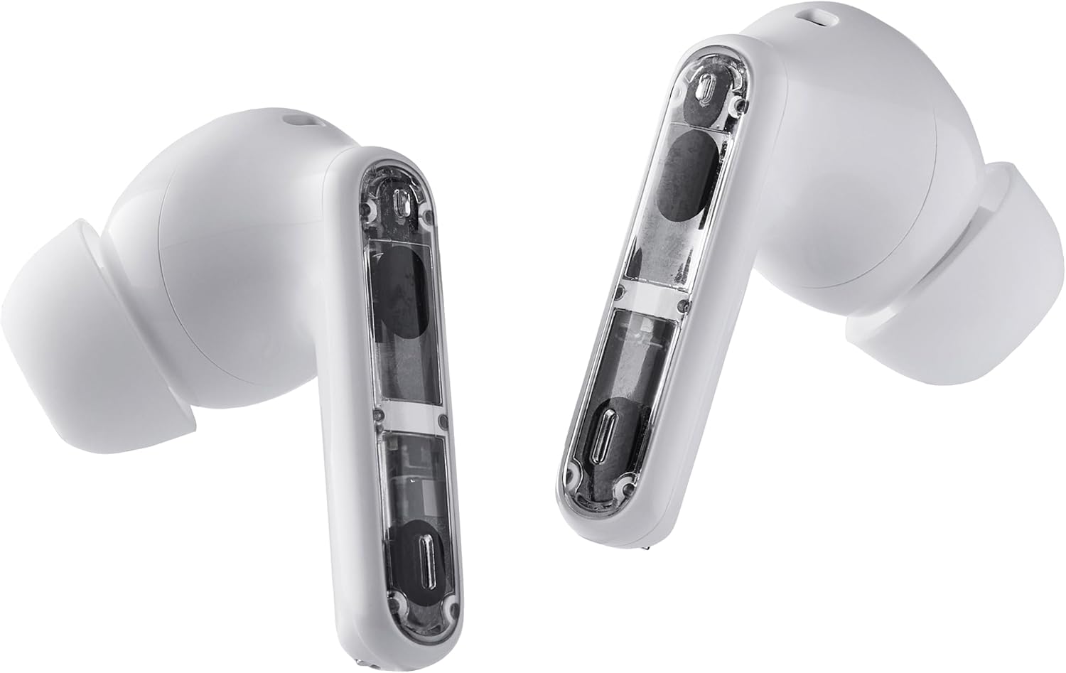 Intenso Buds Plus - Cuffie TWS True Wireless T312AE con cancellazione attiva del rumore, ENC, Bluetooth e fino a 25 ore di riproduzione musicale, colore: Bianco