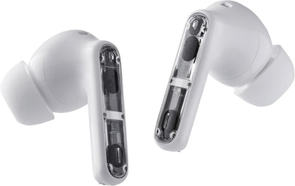 Intenso Buds Plus - Cuffie TWS True Wireless T312AE con cancellazione attiva del rumore, ENC, Bluetooth e fino a 25 ore di riproduzione musicale, colore: Bianco