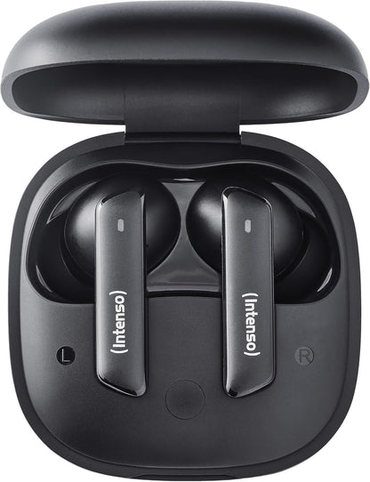 Intenso Buds Pro - Cuffie TWS True Wireless T510HAE con Hybrid ANC, ENC, Bluetooth e fino a 35 ore di riproduzione musicale, colore: Nero