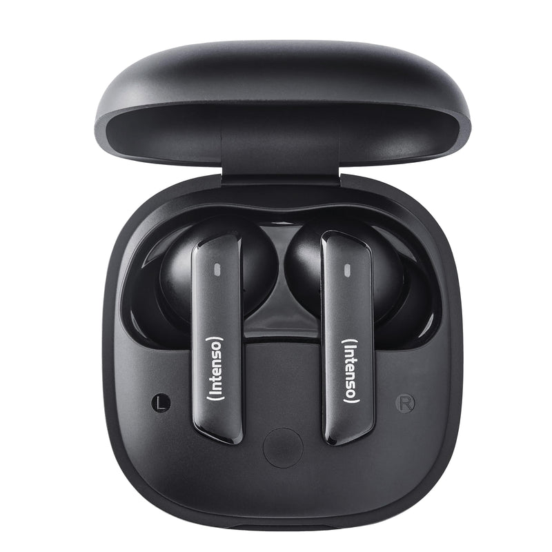 Intenso Buds Pro - Cuffie TWS True Wireless T510HAE con Hybrid ANC, ENC, Bluetooth e fino a 35 ore di riproduzione musicale, colore: Nero