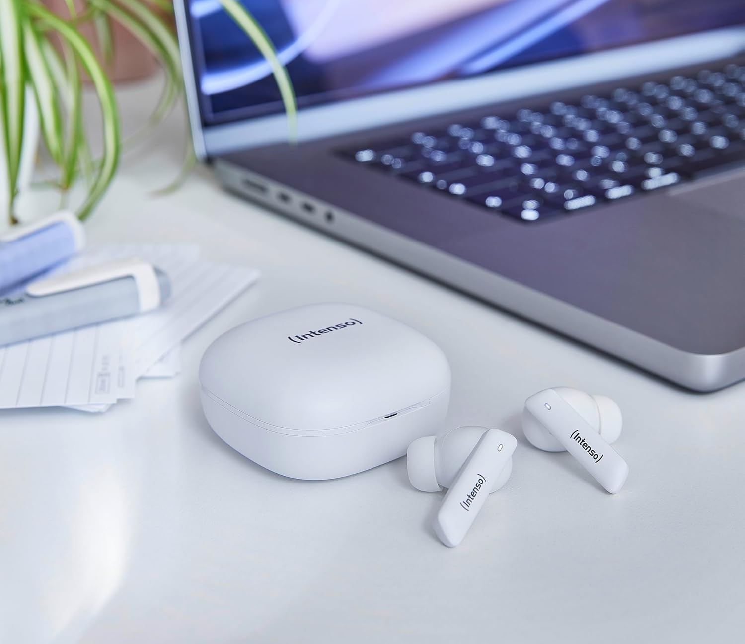 Intenso Buds Pro TWS True Wireless Headphones T512HAE with Hybrid ANC, ENC, Bluetooth and up to 35 Hours of Music Playback