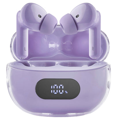 Intenso Buds Plus - Cuffie TWS True Wireless T313AE con cancellazione attiva del rumore, ENC, Bluetooth e fino a 25 ore di riproduzione musicale, viola