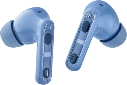 Intenso Buds Plus - Cuffie TWS True Wireless T315AE con cancellazione attiva del rumore, ENC, Bluetooth e fino a 25 ore di riproduzione musicale, blu