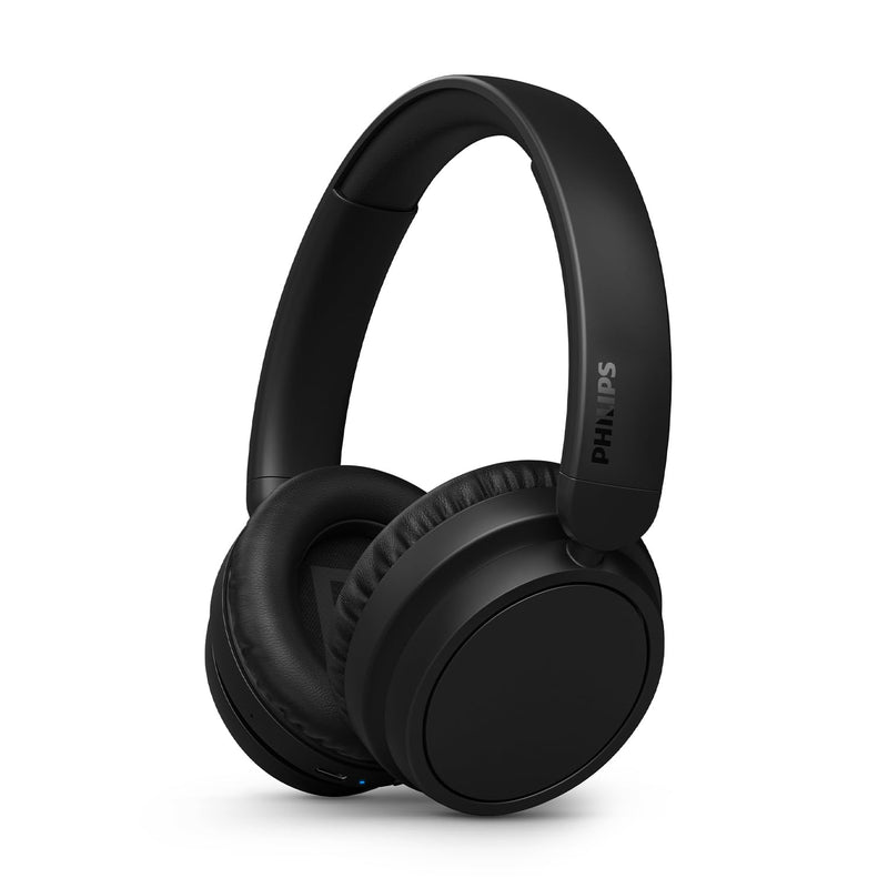 PHILIPS TAH5209BK/00 Lightweight On Ear Wireless Bluetooth Headphones with Passive Noise Isolation - 65 Hours Play Time, Natural Sound, Clear Calls, Dynamic Bass, 2 Hours USB-C Charging- Black