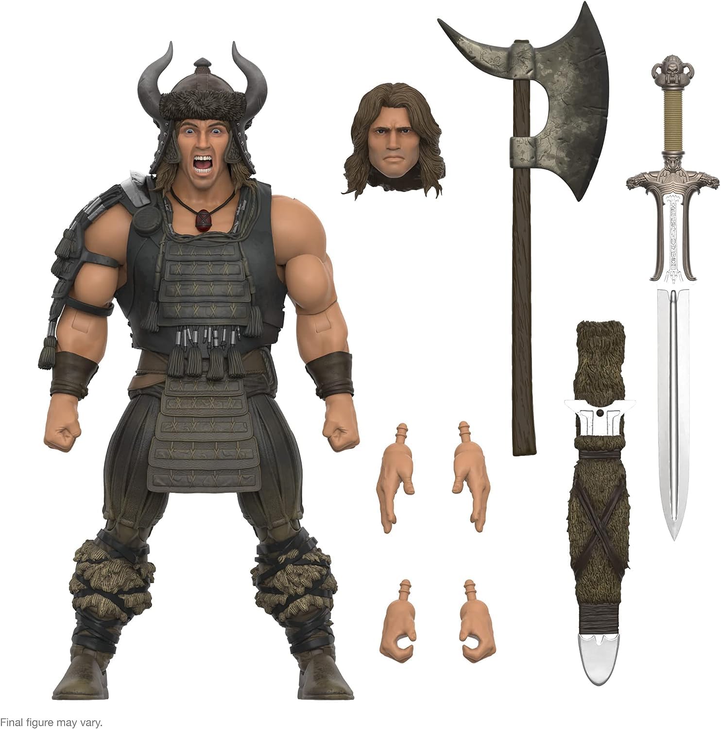 Super7 ULTIMATES! Conan The Barbarian Battle of The Mounds - 7" Conan Action Figure with Accessories Classic Movie Collectibles and Retro Toys 7 in Figure Conan