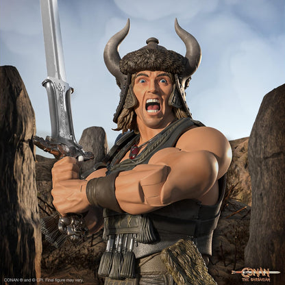 Super7 ULTIMATES! Conan The Barbarian Battle of The Mounds - 7" Conan Action Figure with Accessories Classic Movie Collectibles and Retro Toys 7 in Figure Conan
