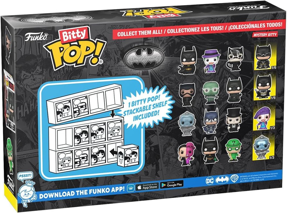 Funko Bitty Pop! Batman 85th Anniversary: Mini Collectible Toys 4-Pack - Batman™ - 1989, The Joker™ - Batman™ 1989, Catwoman™ - Batman™ Returns, & Mystery Chase Figure (Styles May Vary