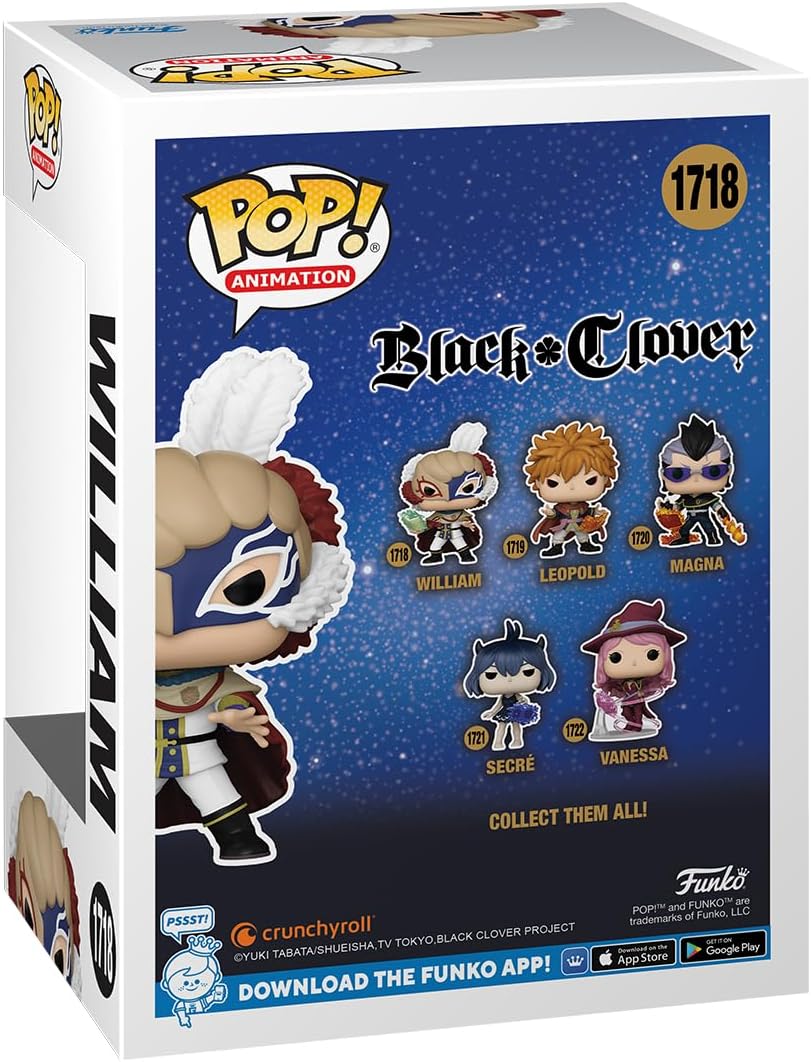 Funko Pop! Animation: Black Clover - William Vangeance - Collectable Vinyl Figure - Gift Idea - Official Merchandise - Toys for Kids & Adults - Anime Fans - Model Figure for Collectors and Display