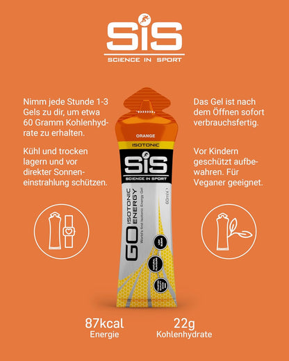GO Energy Gel multipack - box of 6 gels - orange