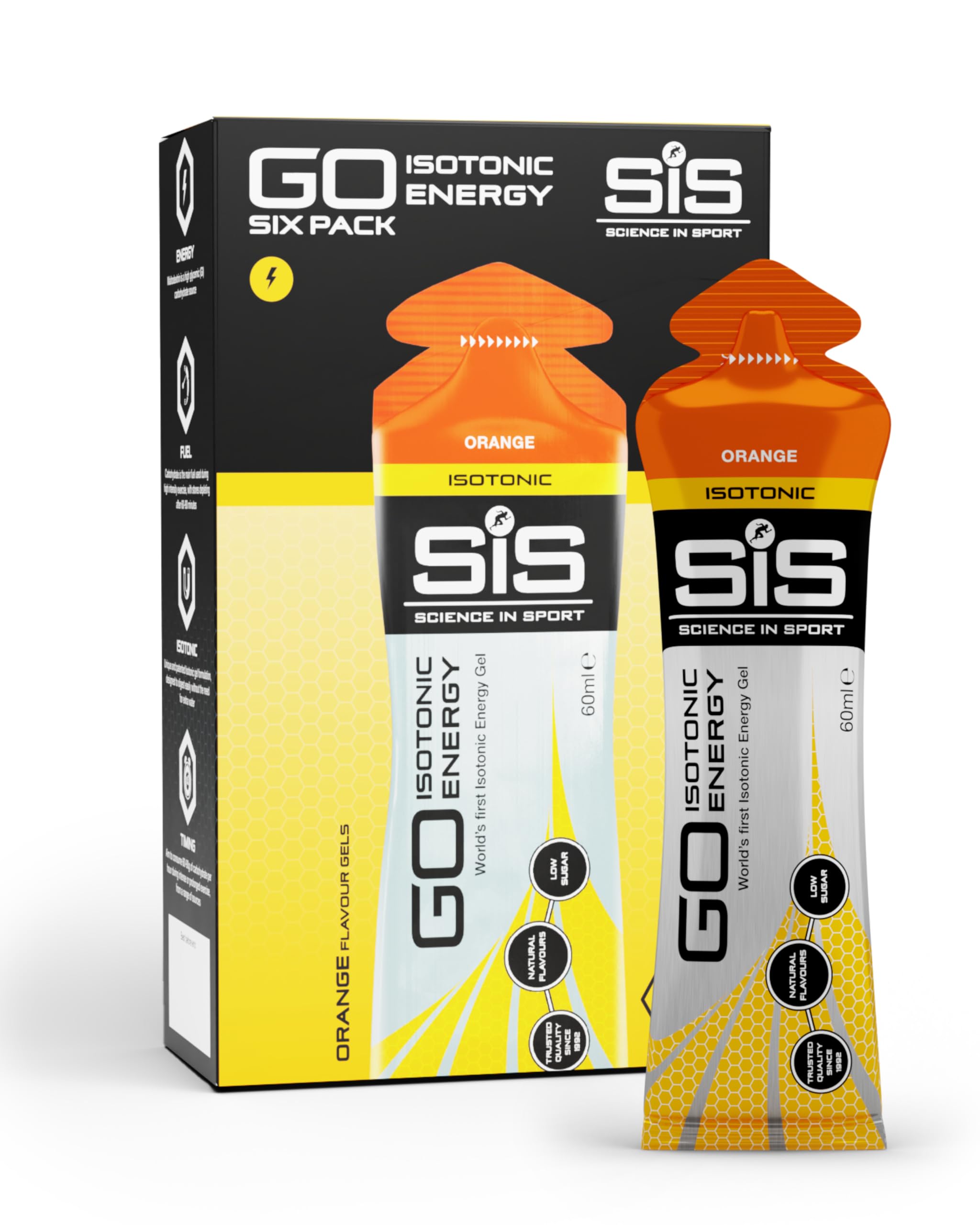 GO Energy Gel multipack - box of 6 gels - orange