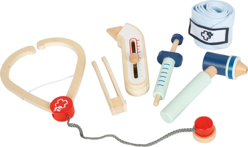 small foot- Set, Accessori del Dottore in Legno, Gioco di Ruolo di Alta qualità, per Bambini a Partire dai 3 Anni, 12548, Multicolore