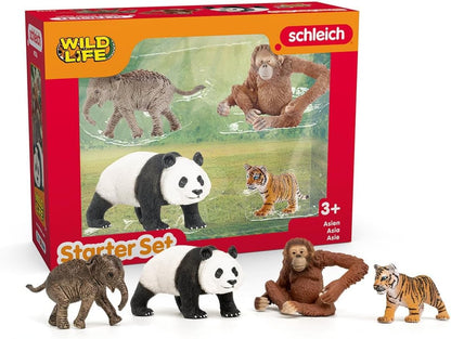 Schleich 42721 Wild Life Asien Starter-Set, ab 3 Jahren, WILD Life - Spielfigur, 25 x 8 x 19 cm