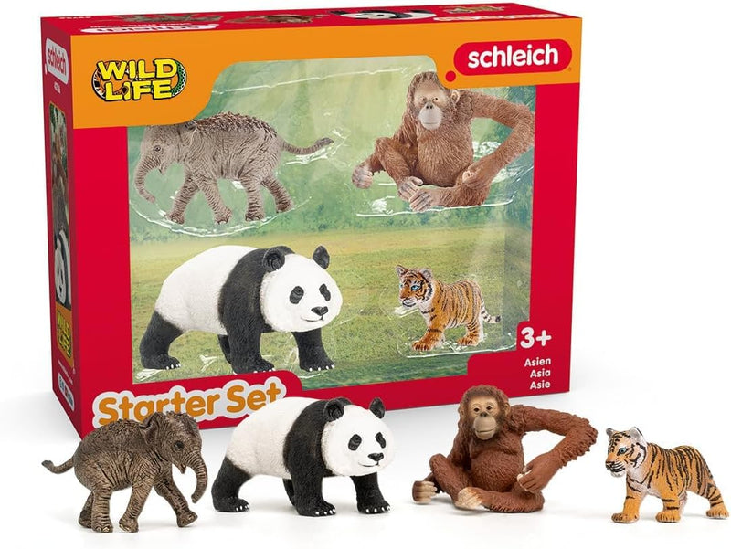 Schleich 42721 Wild Life Asien Starter-Set, ab 3 Jahren, WILD Life - Spielfigur, 25 x 8 x 19 cm