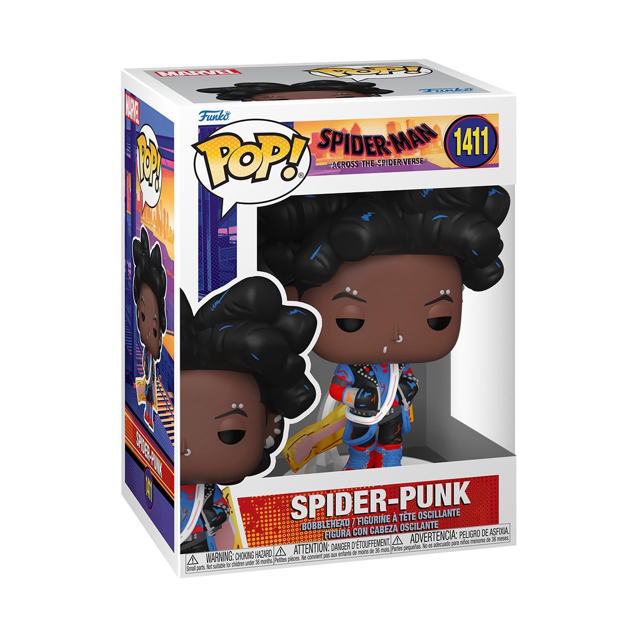 Funko Pop! Marvel: Spider-man Across the Spider-Verse - Spider-Punk - Unmasked - Spiderman Into the Spiderverse 2 - Collectable Vinyl Figure - Gift Idea - Official Merchandise - Movies Fans