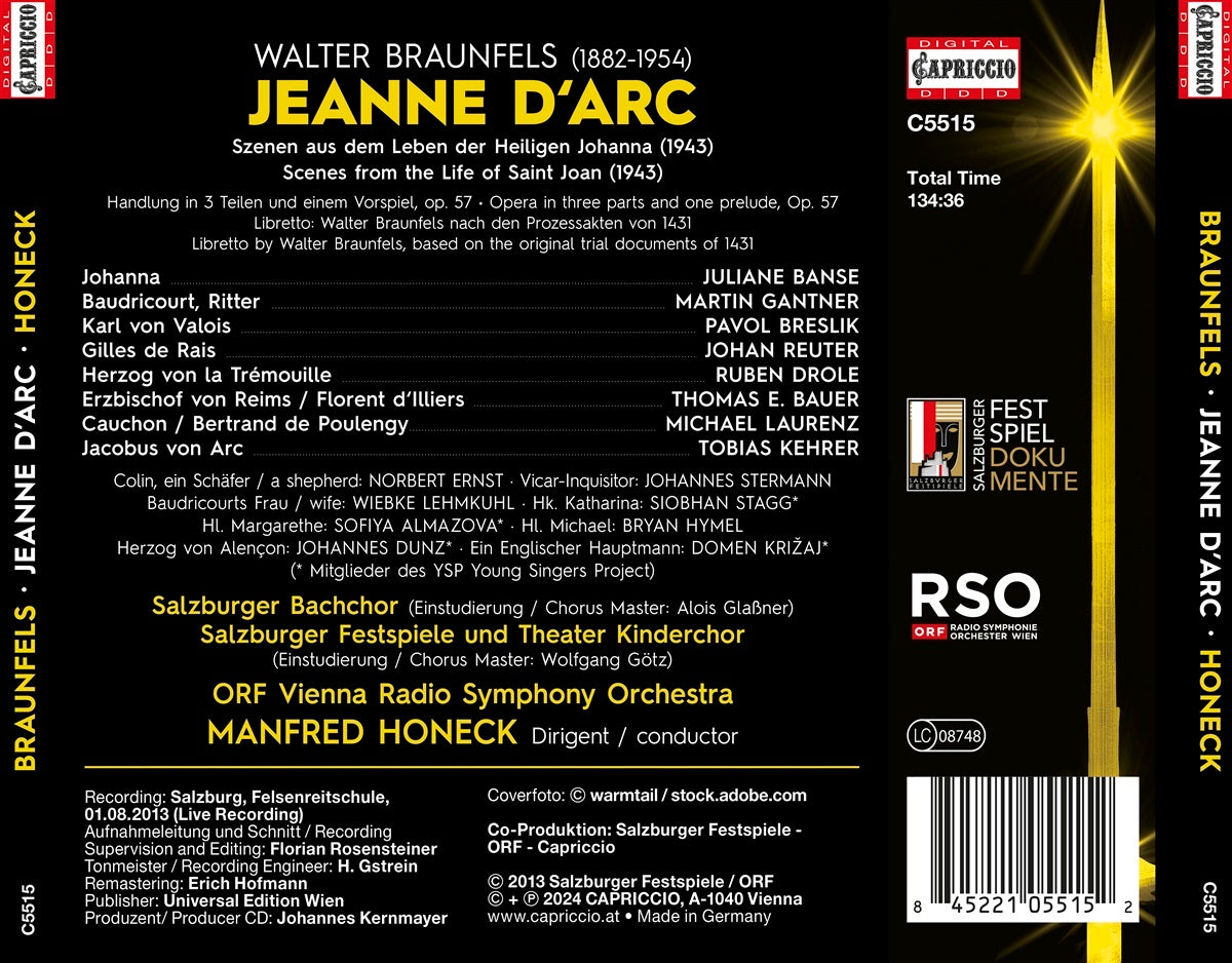 Walter Braunfels: Jeanne D'Arc: Scenes from the Life of Saint Joan