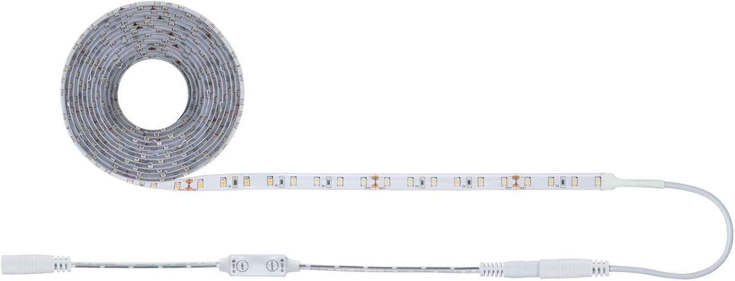Paulmann 78956 LED strip SimpLED Power 3m with cord dimmer 1100lm/m incl. 1x33 watt IP44 dimmable lighting strip white plastic LED strip 3000 K