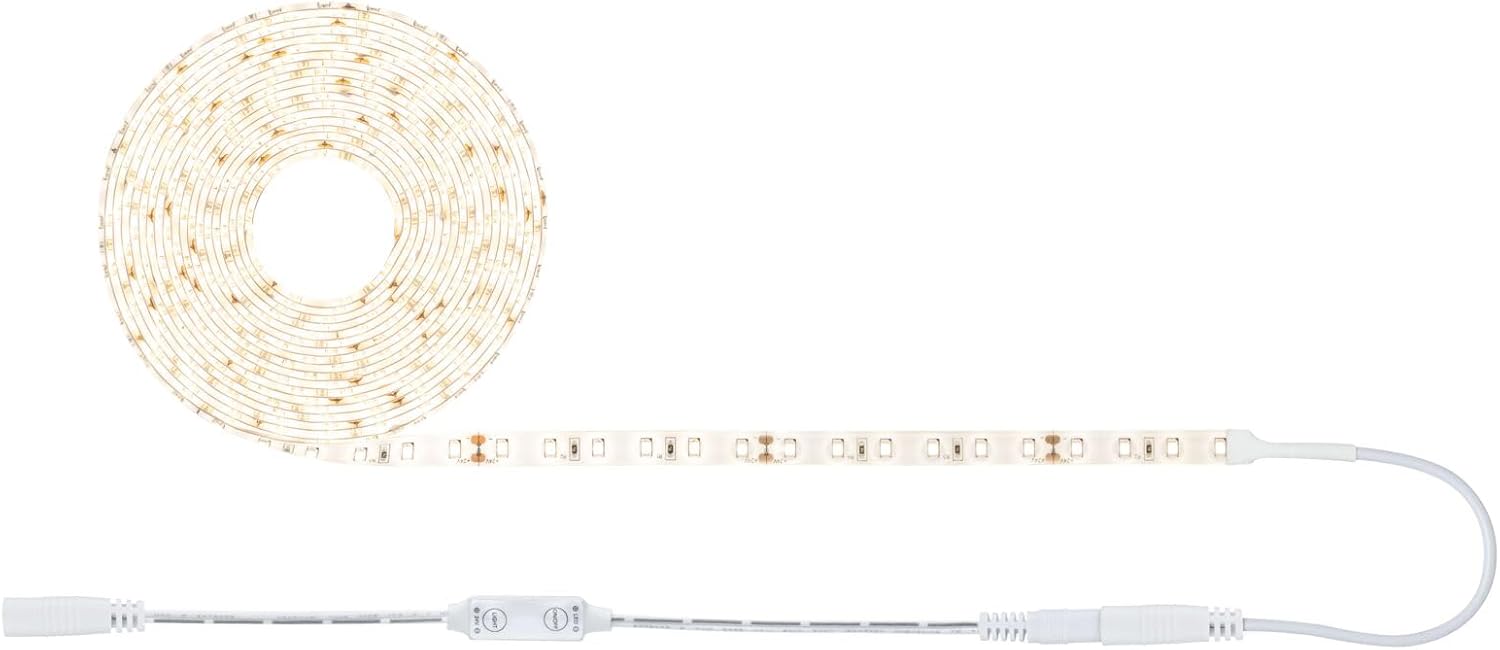 Paulmann 78957 LED strip SimpLED Power 5m with cord dimmer 1100lm/m incl. 1x50 watt IP44 dimmable lighting strip white plastic LED strip 3000 K