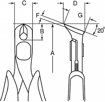 Bahco 4239 – Ergo™ 45Ý Oblique Cutter 0.3 Mm-1 Mm