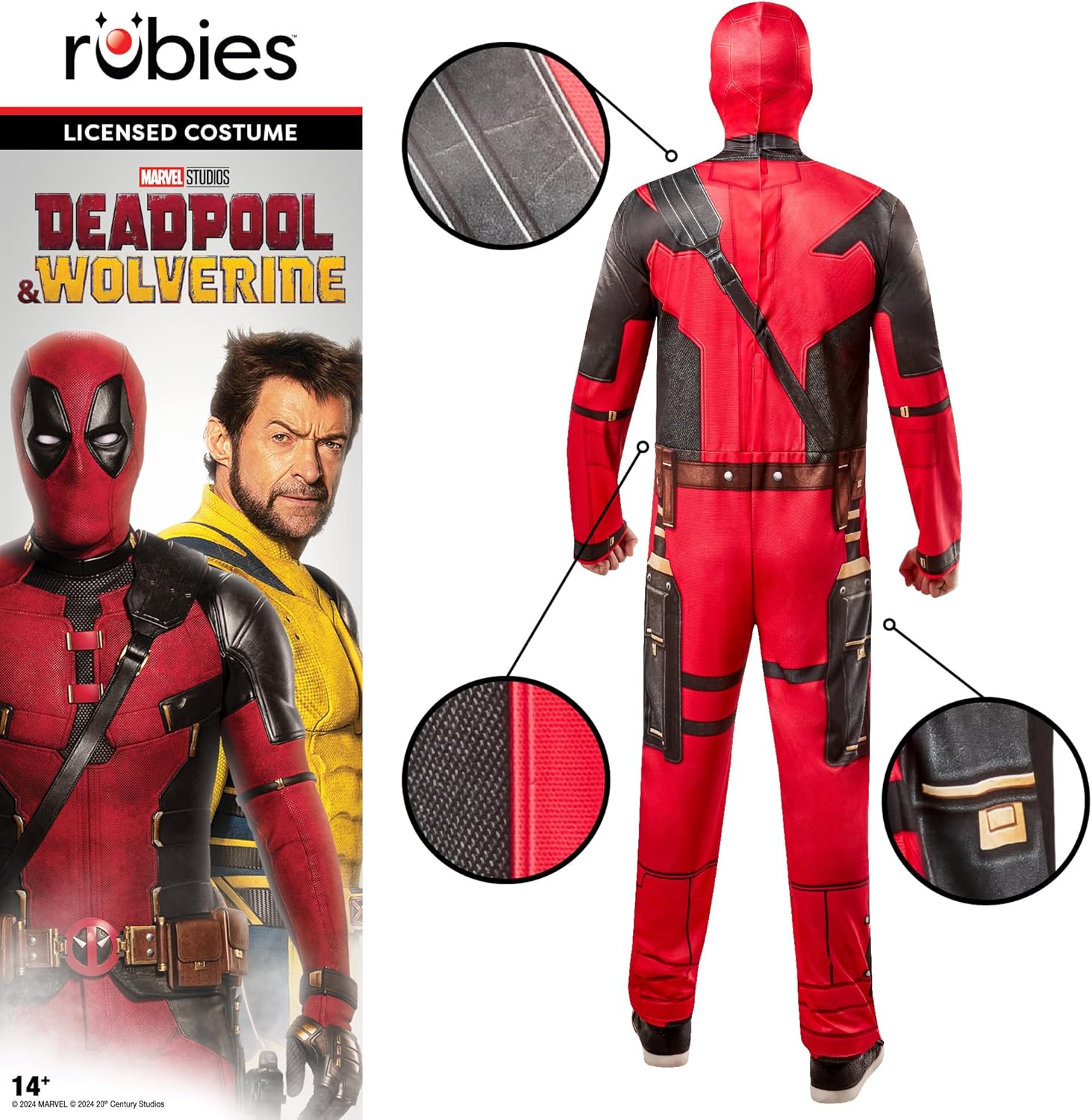 Rubie's Official Marvel Deadpool Costume, Adult Superhero Fancy Dress