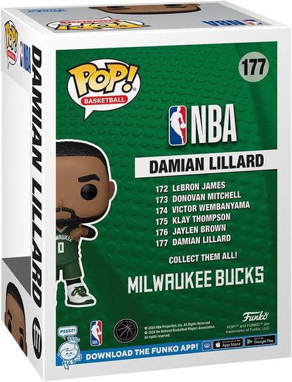 Funko Pop! NBA: Bucks - Damian Lillard - Collectable Vinyl Figure - Gift Idea - Official Merchandise - Toys for Kids & Adults - Sports Fans - Model Figure for Collectors and Display