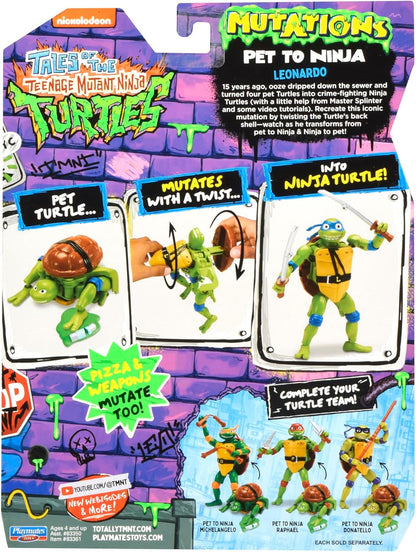 Teenage Mutant Ninja Turtles Tales of Pet to Ninja Figure-Leonardo Regalo Ideal para los Fans de TMNT en Todas Partes, Multicolor (Playmates 83361CO