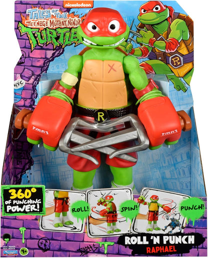 Tales of Teenage Mutant Ninja Turtles Giant Roll N Punch Raphael. Unleash Powerful Punching Action! 12-Inch Scale Figure for TMNT Fans of All Ages!
