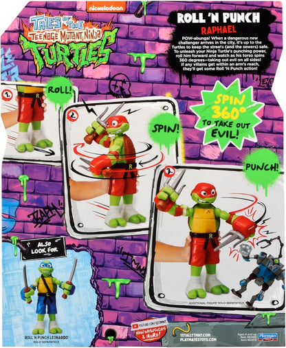 Tales of Teenage Mutant Ninja Turtles Giant Roll N Punch Raphael. Unleash Powerful Punching Action! 12-Inch Scale Figure for TMNT Fans of All Ages!